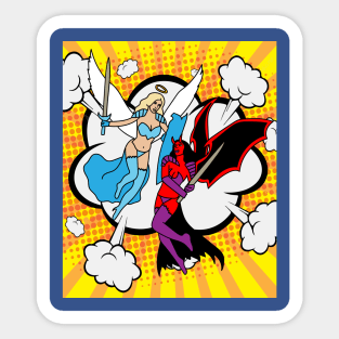 Fight Angel Devil Good Against Evil Sticker